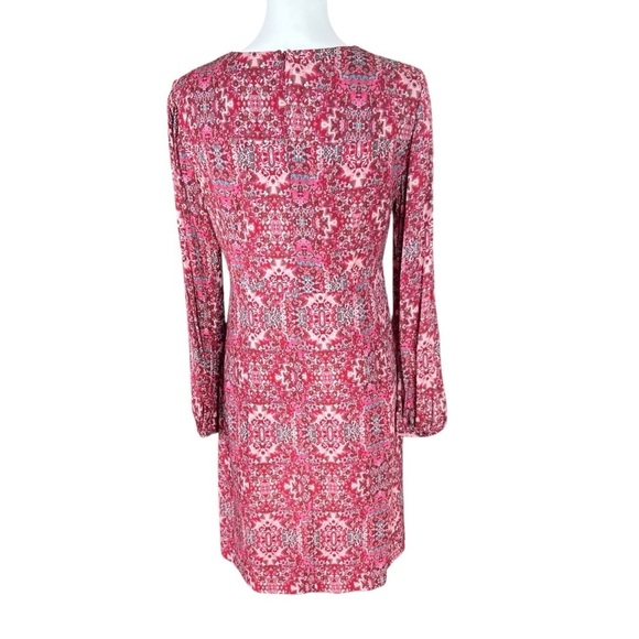 Silk Nanette Lepore Pink Patterned Dress Size 6 - Picture 6 of 10
